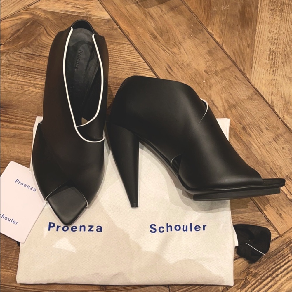 Proenza Schouler Black Slingback Pointed Sandal